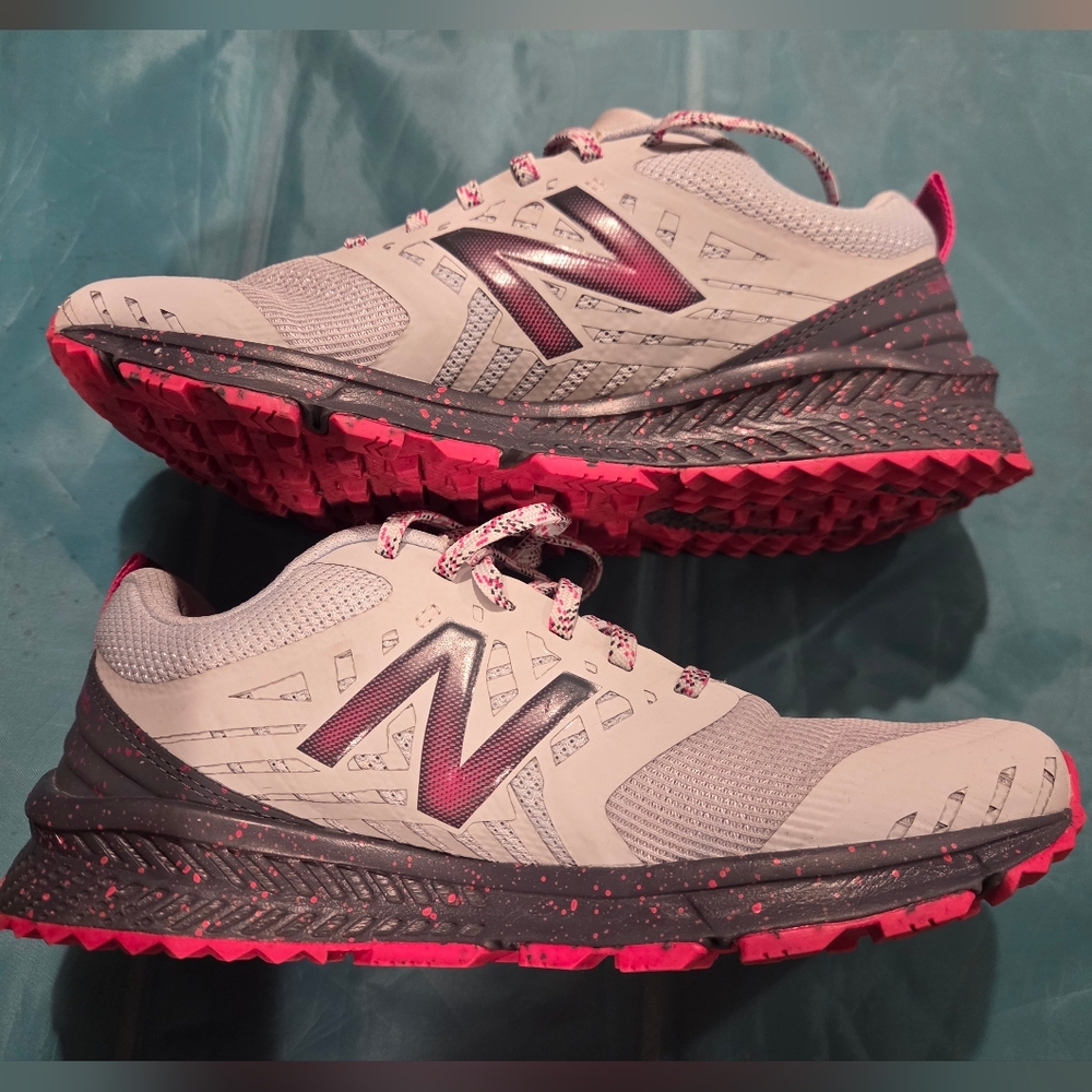 New Balance Women's Grey and Pink Trail Running Shoes- Fuel Core